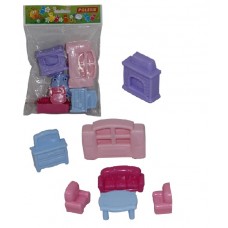 Набор мебели для кукол №2 (7 элементов) (в пакете)