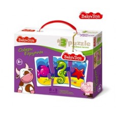 Пазлы макси тройные "Собери в группы" 24 эл Baby Toys арт.02507