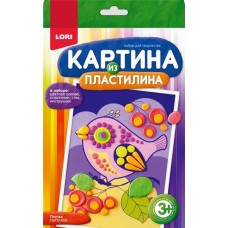 Пз/Пл-008 Картина из пластилина "Птичка"