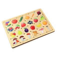 Игра развивающая деревянная "Овощи-Фрукты-Ягоды-Грибы" арт.00740