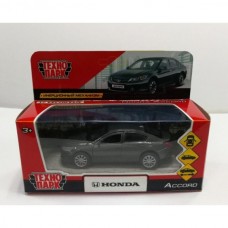 Машина металл HONDA ACCORD длина 12 см, двери, багаж, инерц, серый, кор. Технопарк в кор.2*36шт