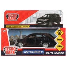 Машина металл MITSUBISHI OUTLANDER 12 см, двери, багаж, инерц, черный, кор. Технопарк в кор.2*36шт