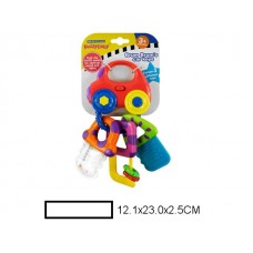 Музыкальная игрушка "Машинка с ключиками" со светом и прорезывателями, на листе 12,1х23х2,5 см