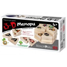 Игра деревянная 3D Мемори "Монстрики" арт.02903