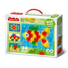 Мозаика для самых маленьких d40/4 цв/34 эл Baby Toys арт.02516