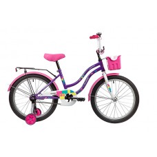 Велосипед NOVATRACK 20" TETRIS фиолетовый, тормоз нож, крылья цвет, багажник, корзина, защита А-тип