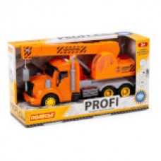 "Профи", автомобиль-кран инерционный (со светом и звуком) (оранжевый) (в коробке)