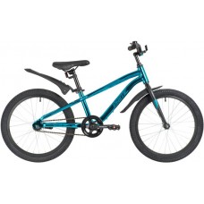 Велосипед NOVATRACK 20" PRIME алюм., синий металлик,  ножной тормоз, короткие крылья