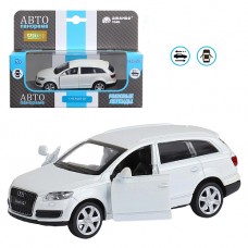 ТМ "Автопанорама" Машинка металлическая 1:43 Audi Q7, белый, откр. двери, инерция, в/к 17,5*12,5*6,5