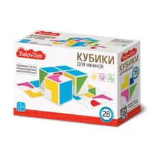 Кубики пластиковые "Кубики для умников"  4 шт с карточками Baby Toys арт.04310