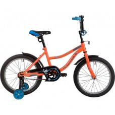 Велосипед NOVATRACK 18" NEPTUNE оранжевый, тормоз нож, крылья корот, защита А-тип