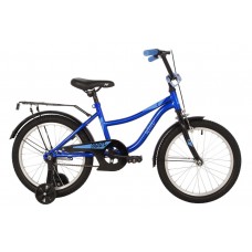 Велосипед NOVATRACK 18" WIND синий, защита цепи А-тип, пер.ручн, зад нож тормоз., крылья, багажник