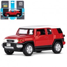 ТМ "Автопанорама" Машинка металлическая  1:32 Toyota FJ Cruiser, красный, свет, звук, откр. двери, и