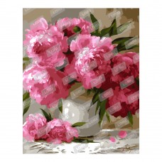 Кпн-202 Картина по номерам на картоне 40*50 см "Любимые цветы"