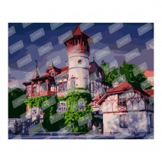 Кпн-253 Картина по номерам на картоне 40*50 см "Старая Бавария"