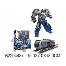 Робот-трансформер, цвет синий, в/к 15*7*18см