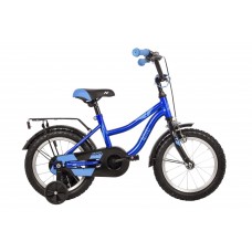 Велосипед NOVATRACK 14" WIND синий, полная защита цепи, пер.ручн, зад нож тормоз., крылья, багажник