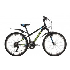 Велосипед FOXX 24" ATLANTIC черный, алюминий, размер 14"