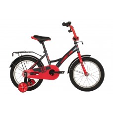 Велосипед FOXX 16" BRIEF красный, сталь, тормоз нож, крылья, багажник, полная защ.цепи