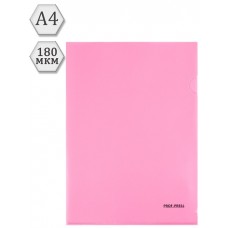 Папка-уголок, А4, 180мкм, розовый (ПК-3037) кратно 30