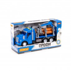 "Профи", автомобиль-лесовоз инерционный (со светом и звуком) (синий) (в коробке)