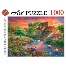 Artpuzzle. ПАЗЛЫ 1000 элементов. ЛЕБЕДИ НА ЗАКАТЕ (Арт. Ф1000-0462)