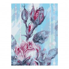 Кпн-260 Картина по номерам на картоне 28,5*38 см "Нежный цветок"