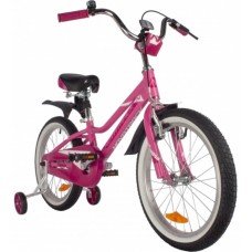 Велосипед NOVATRACK 16" NOVARA алюм., розовый, пер.руч., зад.нож. тормоз, короткие крылья, полная за