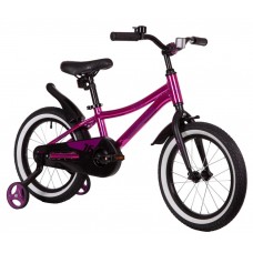 Велосипед NOVATRACK 16" KATRINA алюм., розовый металлик, полная защ.цепи, ножн.тормоз, короткие крыл