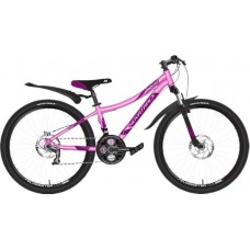 Велосипед NOVATRACK 20" KATRINA, алюм.рама, розовый металик, 6-скор, TY21/TS38, диск.тор.STG