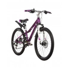 Велосипед NOVATRACK 24" NOVARA алюм.рама 11, фиолетовый, 18-скор, TY21/TS38/SG-6SI, диск.торм.STG