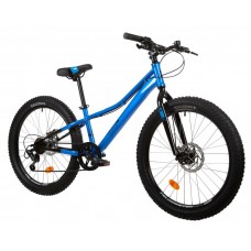 Велосипед NOVATRACK 24" DOZER  STD синий,  сталь. рама 12", 6 скор., Shimano TY21/Microshift TS38, д