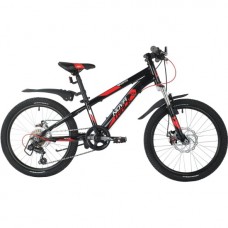 Велосипед NOVATRACK 20" POINTER черный,  стальная рама, 6 скор., Shimano TY21/Microshift TS38, диско