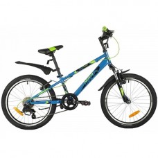 Велосипед NOVATRACK 20" EXTREME синий,  сталь, 6 скор., Shimano TY21/Microshift TS38, V- brake тормо