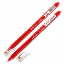 Ручка гелевая Alingar, "Neo",  0,5 мм, красная, игольчатый наконечник, шестигранный пластиковый корп