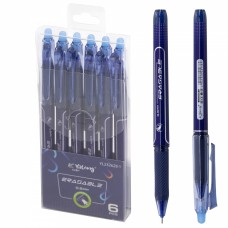 Ручка гелевая пиши-стирай Yalong, "Erasabel", 0,5 мм, синяя, игольx. наконечник, резиновый грип, пла