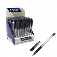 Ручка шариковая Alingar "Maxriter", 0,7 мм, синяя, игольчатый, металлизированный наконечник, резинов