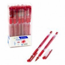 Ручка шариковая Alingar "Stream", 0,7 мм, красная, игольчатый наконечник, резиновый грип, шестигранн