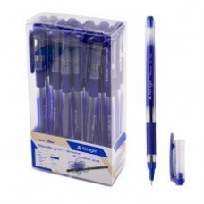 Ручка шариковая Alingar "Stream", 0,7 мм, синяя, игольчатый наконечник, резиновый грип, шестигранный