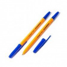 Ручка шариковая Alingar, "51", 1 мм, синяя, шестигранный, оранжевый, пластиковый корпус, картонная у