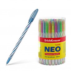 Ручка шариковая Erich Krause "Neo Stick Candy", 0,7 мм, синий, игольчатый наконечник, фактурный, цве