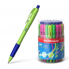 Ручка шариковая автоматическая Erich Krause "JOY. Neon, Ultra Glide Technology", 0,7 мм, синий, плас