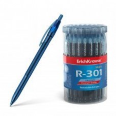 Ручка шариковая автоматическая Erich Krause "R-301 Original Matic", 0,7 мм, синяя, грип-зона, шестиг