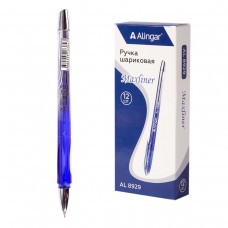 Ручка шариковая на масляной основе Alingar "Maxliner", 0,7 мм, синяя, игольчатый наконечник, грип,
