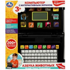 Компьютер с led-экраном азбука 200 слов,вопросов,песен,звуков в кор. Умка в кор.36шт