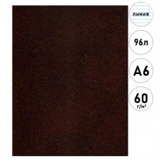 Ежедневник А6, 96л. КОРИЧНЕВЫЙ (96БВ-3001) бумвинил, недатир.