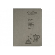 Ежедневник A5, 136л. недатир. COFFEE LINE - СЕРЫЙ (136-7633) кожзам