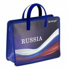 Папка с ручками 1 отделение, А4 265х335х120мм, Alingar, пластик, ручки тесьма, дизайн с двух сторон,